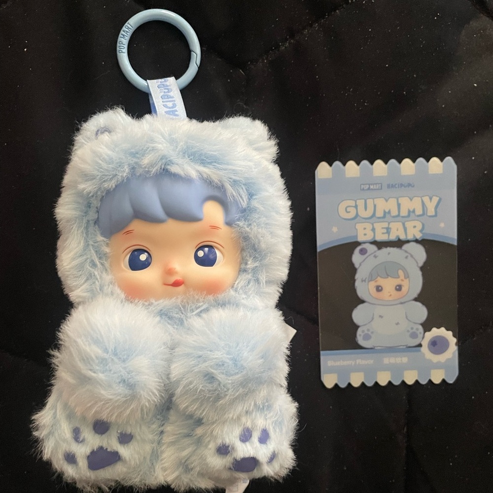 POPMART Hacipupu Gummy Bear Blueberry Vinyl Plush Pendant